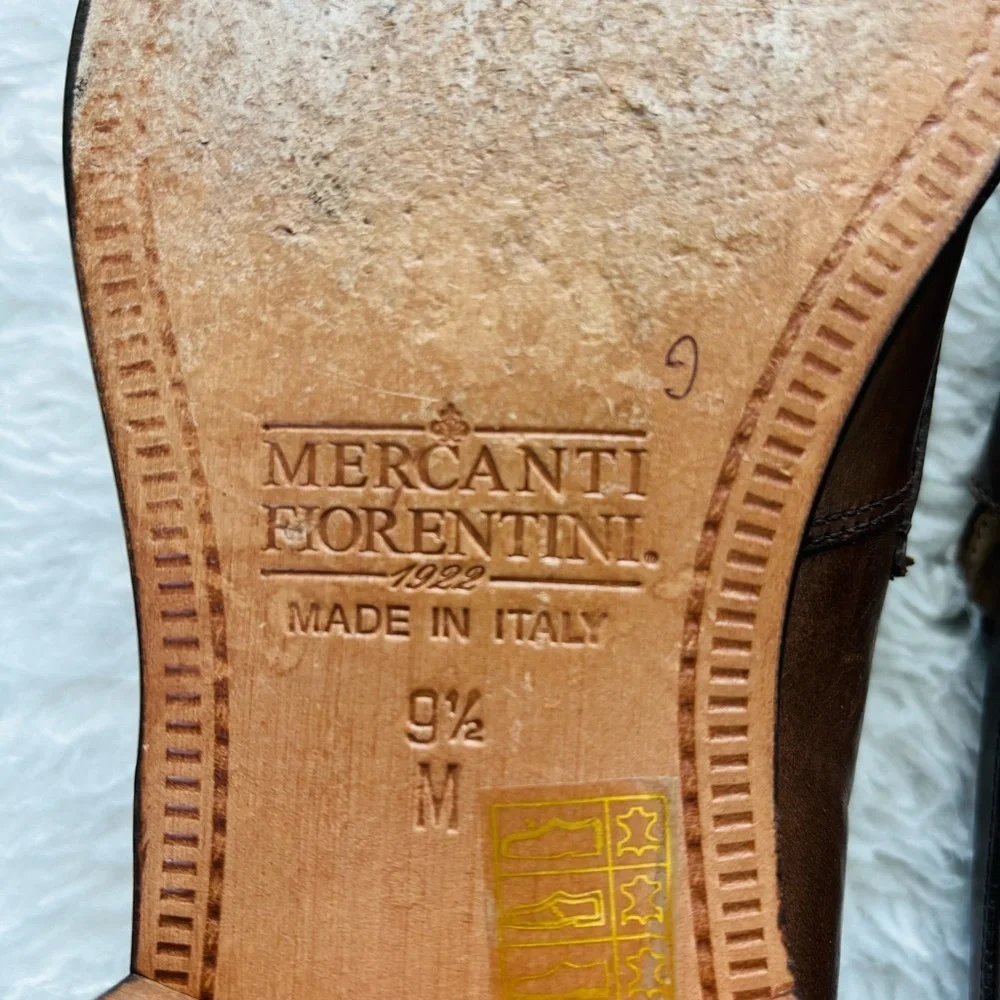 Mercanti Fiorentini Brown Genuine Leather Loafers size 9.5 M